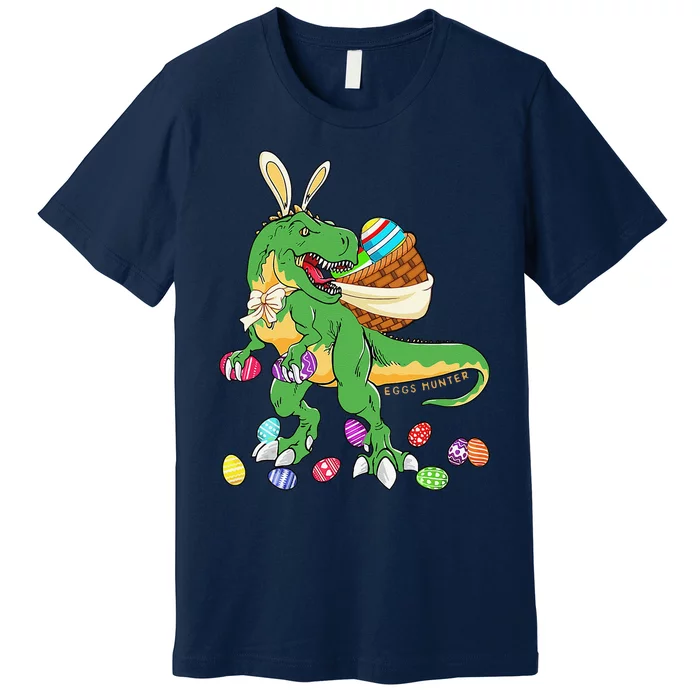 Happy Dinosaur Easter Trex Dino Lover Basket Premium T-Shirt