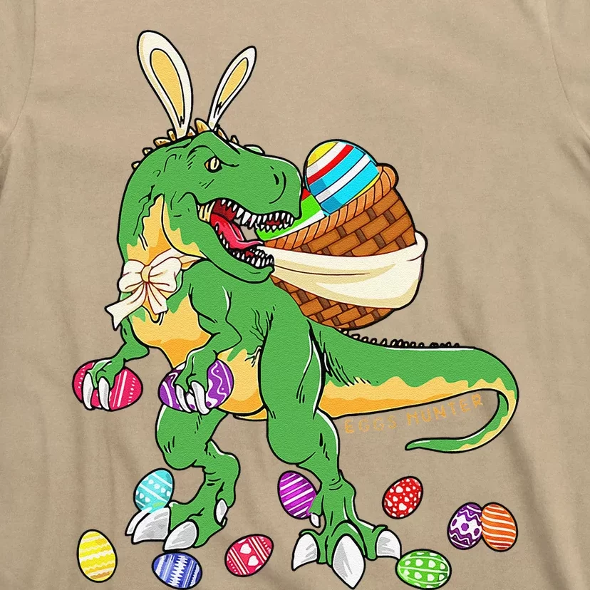 Happy Dinosaur Easter Trex Dino Lover Basket T-Shirt