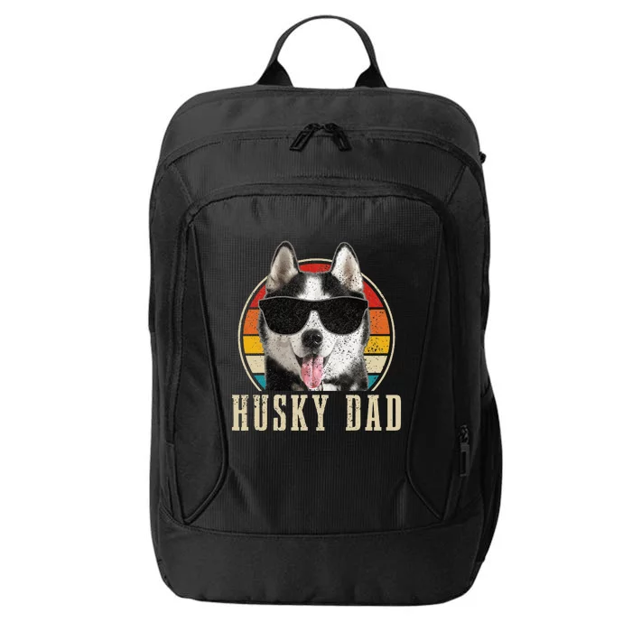 Husky Dad Funny Dog Sunglasses Vintage Siberian Husky City Backpack