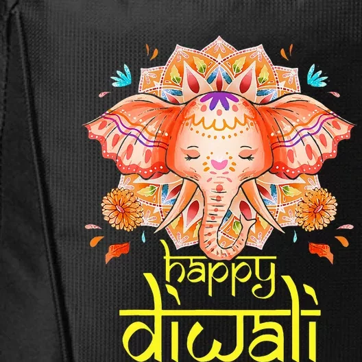 Happy Diwali Festival of Light Hindu Indian Elephant Baby City Backpack