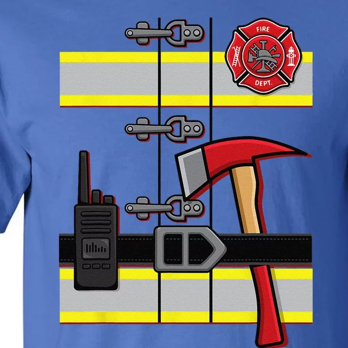 Halloween DIY Firefighter Uniform Costume Tall T-Shirt