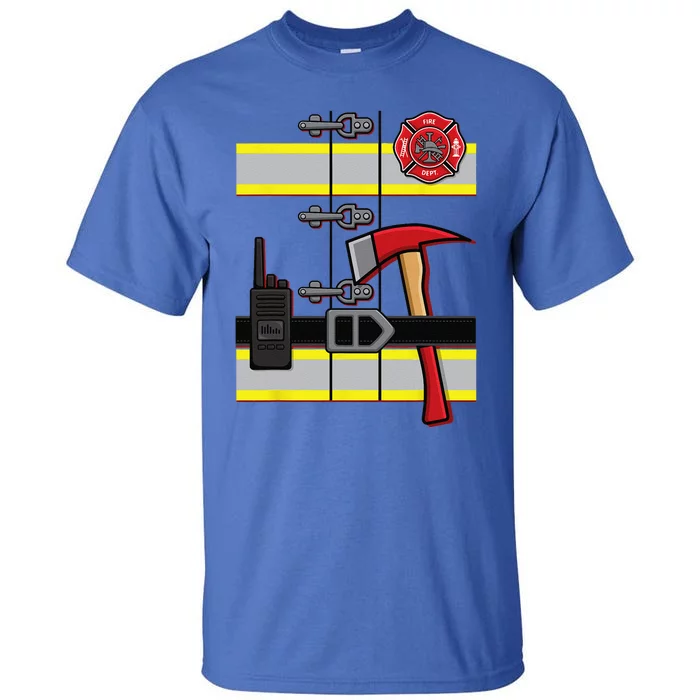 Halloween DIY Firefighter Uniform Costume Tall T-Shirt