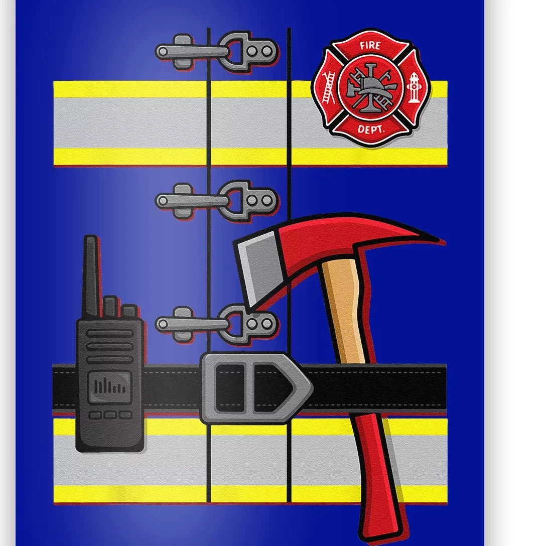 Halloween DIY Firefighter Uniform Costume Poster