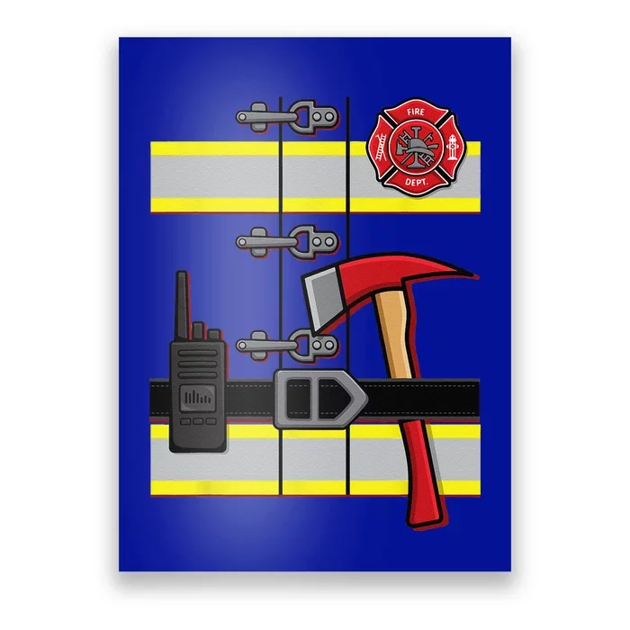 Halloween DIY Firefighter Uniform Costume Poster