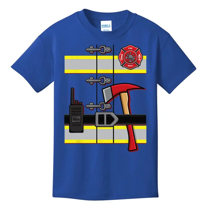 Halloween DIY Firefighter Uniform Costume Kids T-Shirt