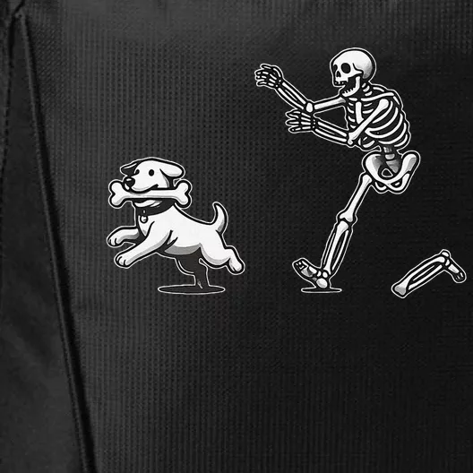 Halloween Dog Funny Skeleton Skeleton Chasing Dog Gift City Backpack