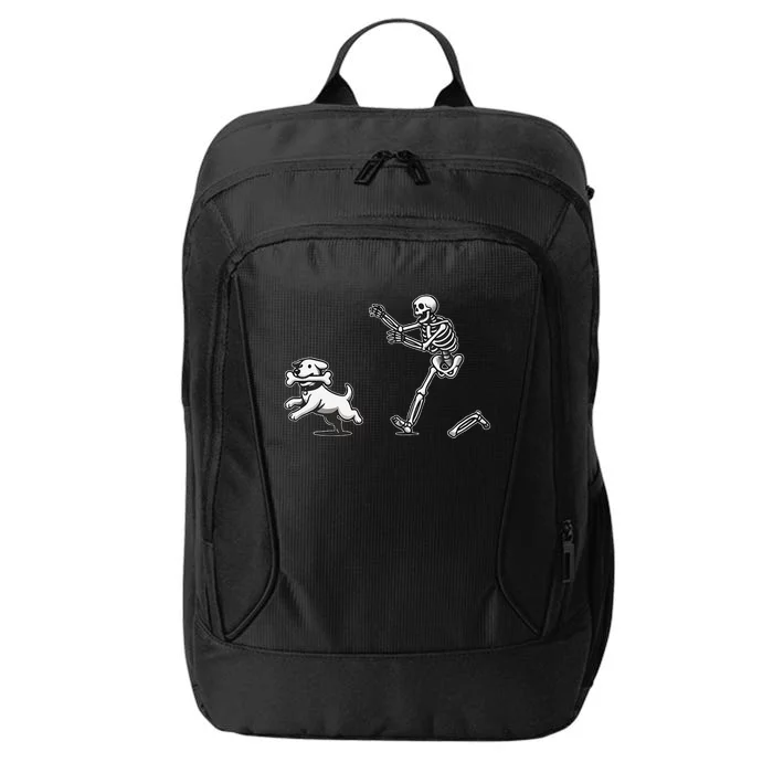 Halloween Dog Funny Skeleton Skeleton Chasing Dog Gift City Backpack