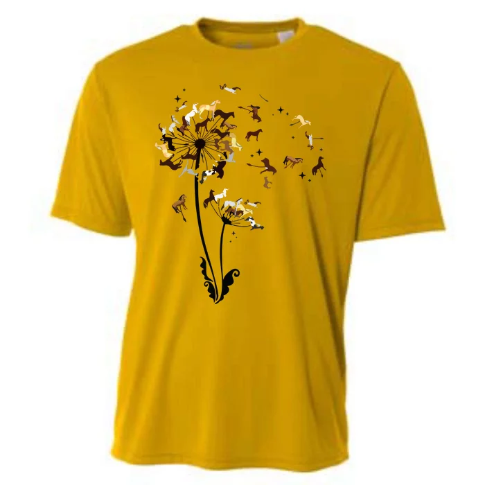 Horses Dandelion Funny Horse Animal Lovers Tee For Cooling Performance Crew T-Shirt