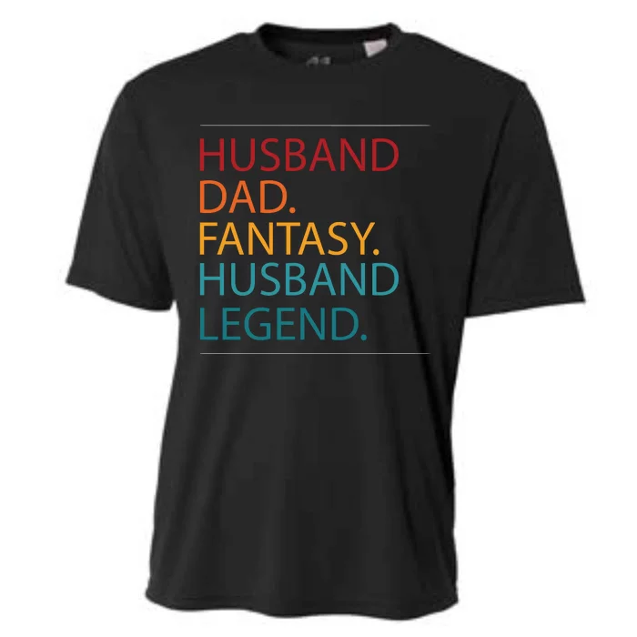 Husband Dad Fantasy Football Legend Cooling Performance Crew T-Shirt