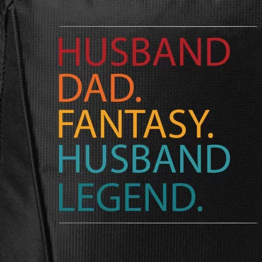 Husband Dad Fantasy Football Legend City Backpack