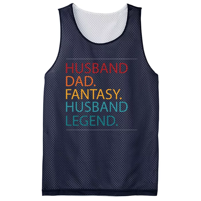 Husband Dad Fantasy Football Legend Mesh Reversible Basketball Jersey Tank