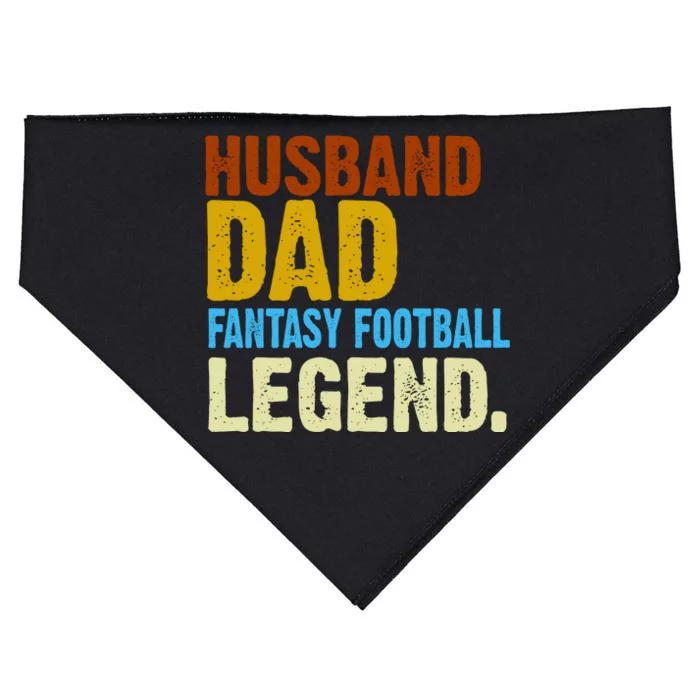 Husband Dad Fantasy Football Legend USA-Made Doggie Bandana