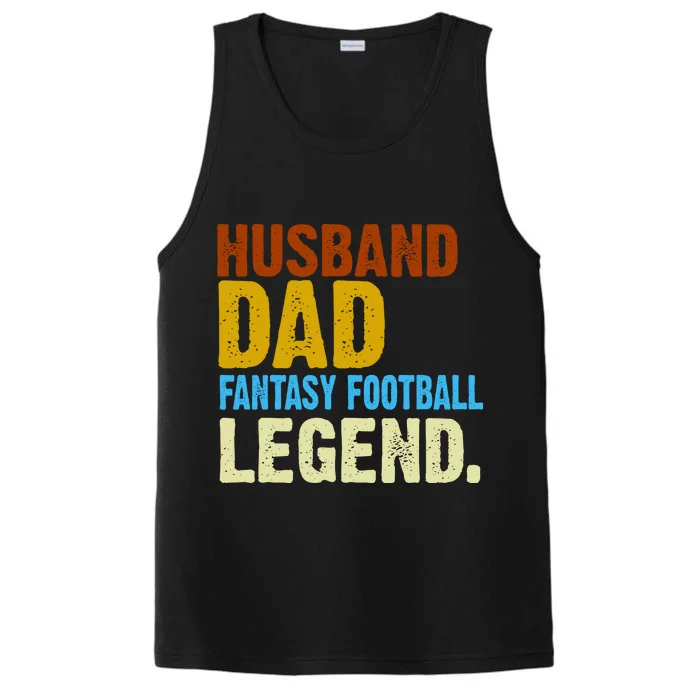 Husband Dad Fantasy Football Legend Performance Tank