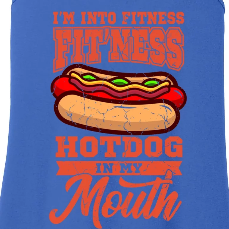 Hot Dog Fitness Saying Hot Dog Lover Hotdogs Fast Food Gift Ladies Essential Tank