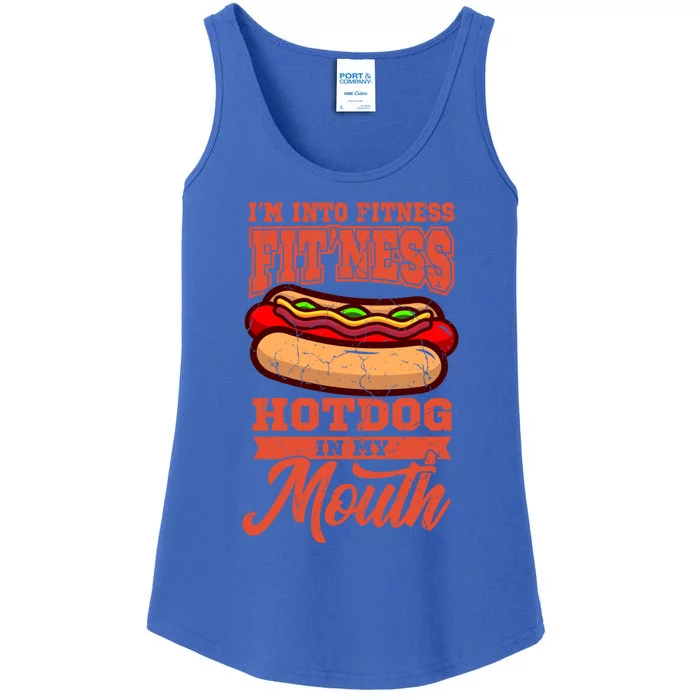 Hot Dog Fitness Saying Hot Dog Lover Hotdogs Fast Food Gift Ladies Essential Tank