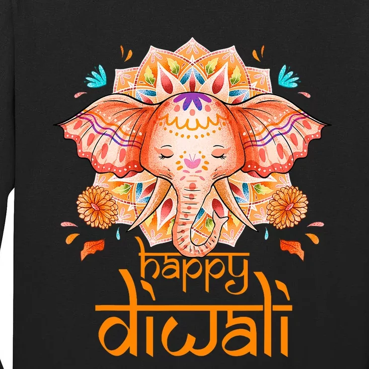 Happy Diwali Festival Of Light Hindu Indian Tall Long Sleeve T-Shirt