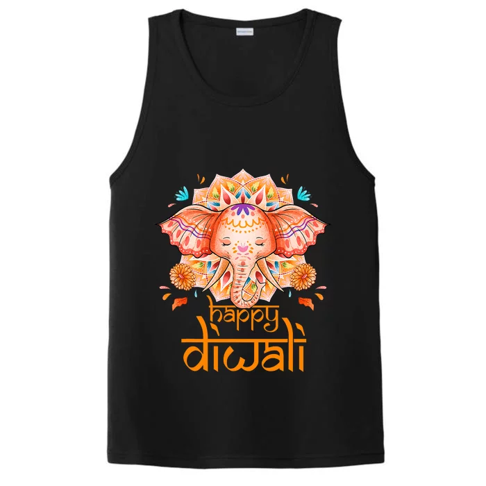 Happy Diwali Festival Of Light Hindu Indian Performance Tank