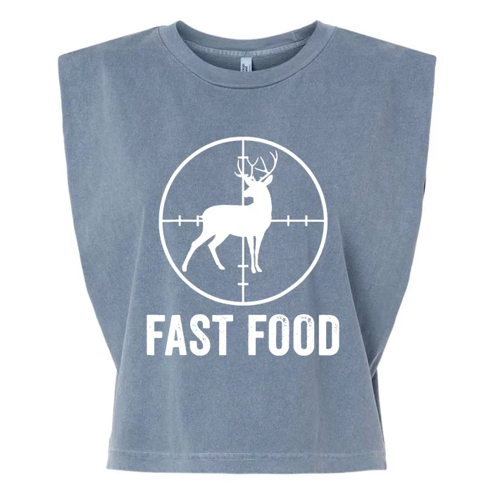 Hunting Deer Fast Food Garment-Dyed Women's Muscle Tee