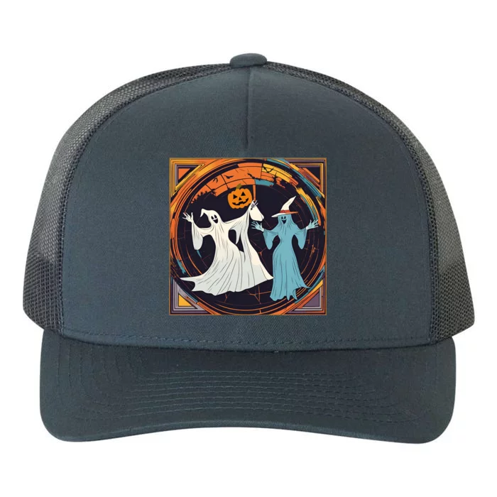 Halloween Dancers Funny Halloween Funny Witch Funny Wizard Funny Ghost Yupoong Adult 5-Panel Trucker Hat