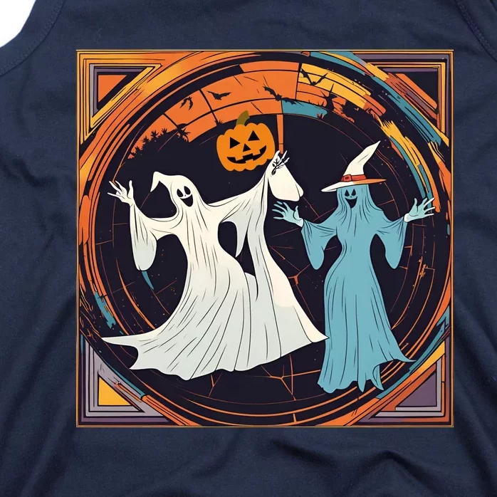 Halloween Dancers Funny Halloween Funny Witch Funny Wizard Funny Ghost Tank Top