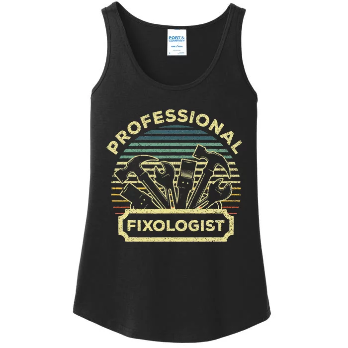 Handyman Dad Fixologist Carpenter Tools Ladies Essential Tank