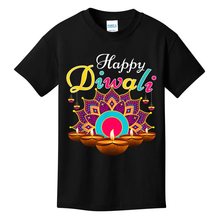 Happy Diwali Funny Festival Costume Lights Matching Family Kids T-Shirt