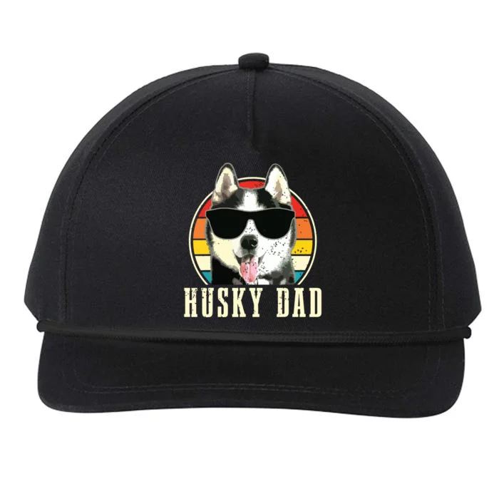 Husky Dad Funny Dog Sunglasses Vintage Siberian Husky Snapback Five-Panel Rope Hat