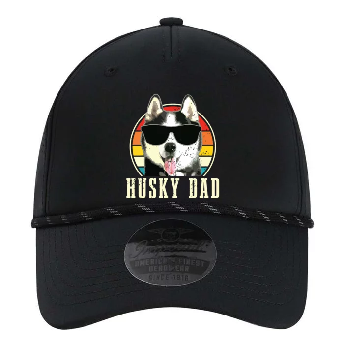 Husky Dad Funny Dog Sunglasses Vintage Siberian Husky Performance The Dyno Cap