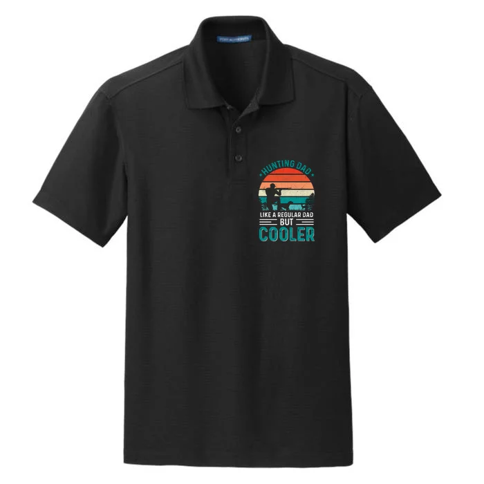 Hunting Dad Fathers Day T Design Dry Zone Grid Performance Polo