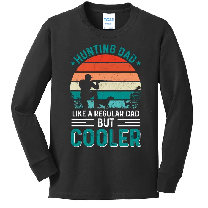 Hunting Dad Fathers Day T Design Kids Long Sleeve Shirt