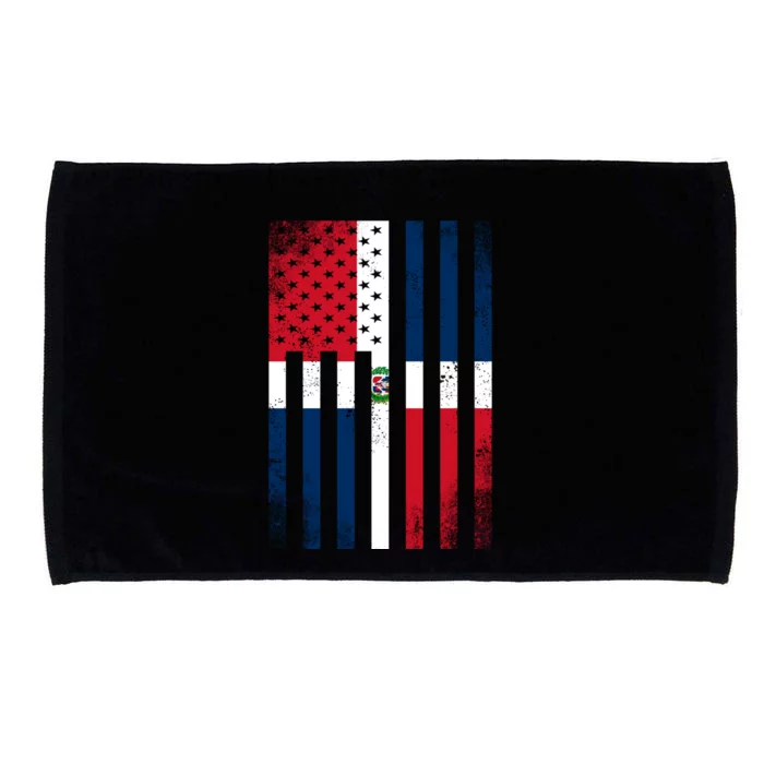 Half Dominican Flag Vintage American Inside Me Usa Gift Cute Gift Microfiber Hand Towel