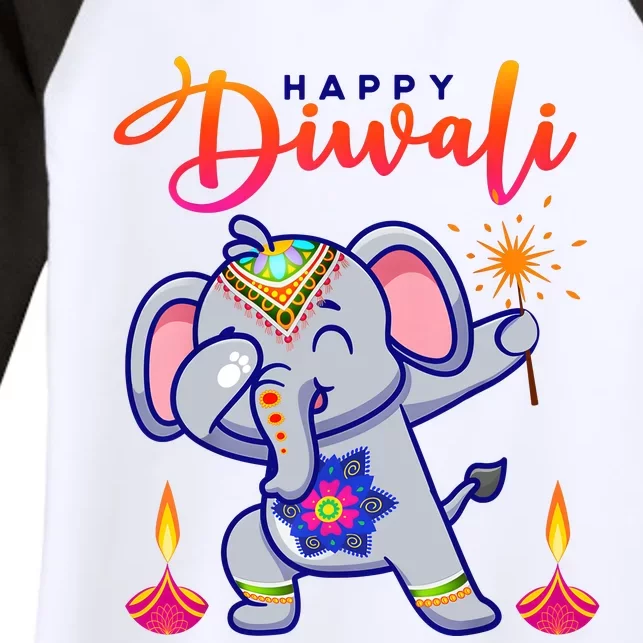 Happy Diwali Festival Of Lights Celebration Kids Women's Tri-Blend 3/4-Sleeve Raglan Shirt