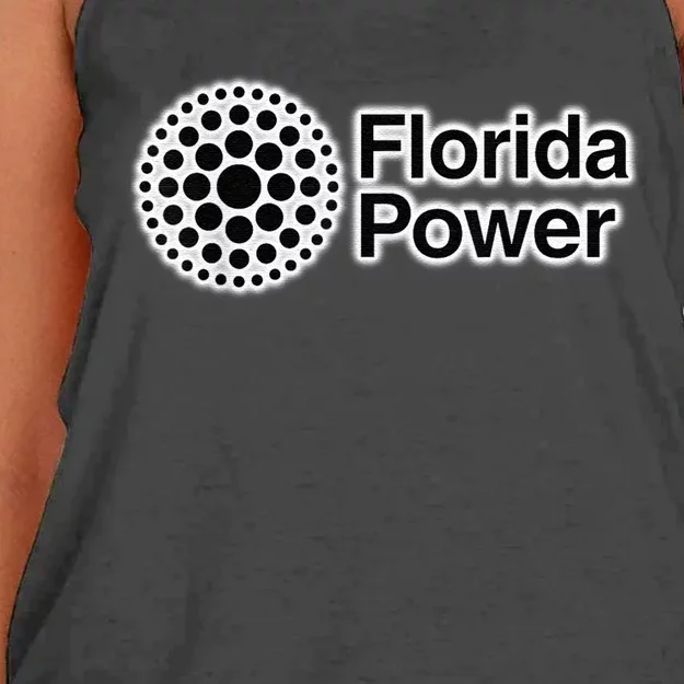 Hard Drawn Florida Power Funny Quote Women's Knotted Racerback Tank