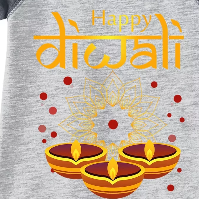 Happy Diwali Festival of Lights Mandala For Indian Hinduism Infant Baby Jersey Bodysuit