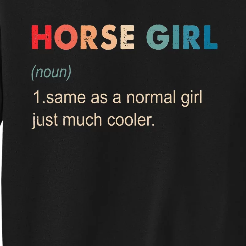 Horse Definition Funny Equestrian Gift Horseback Riding Tall Sweatshirt