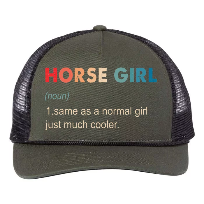 Horse Definition Funny Equestrian Gift Horseback Riding Retro Rope Trucker Hat Cap