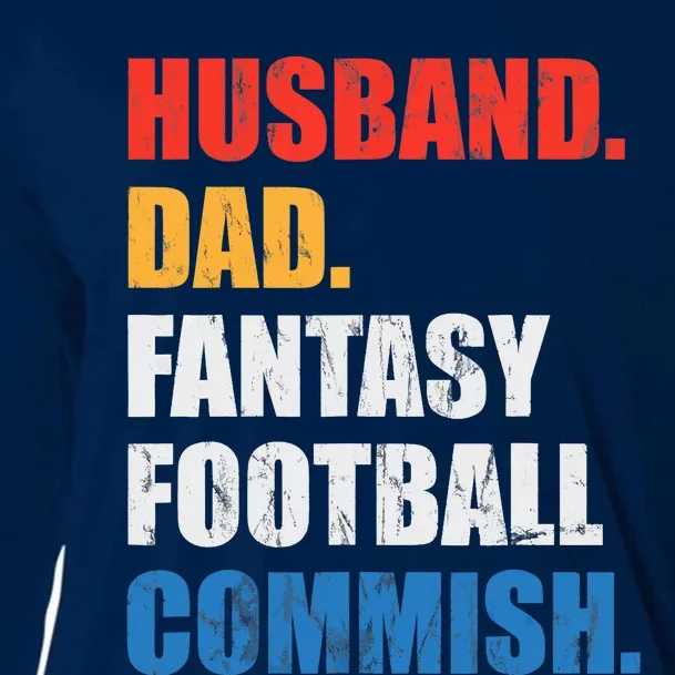 Husband Dad Fantasy Football Commish, Fantasy Commissioner Cooling Performance Long Sleeve Crew