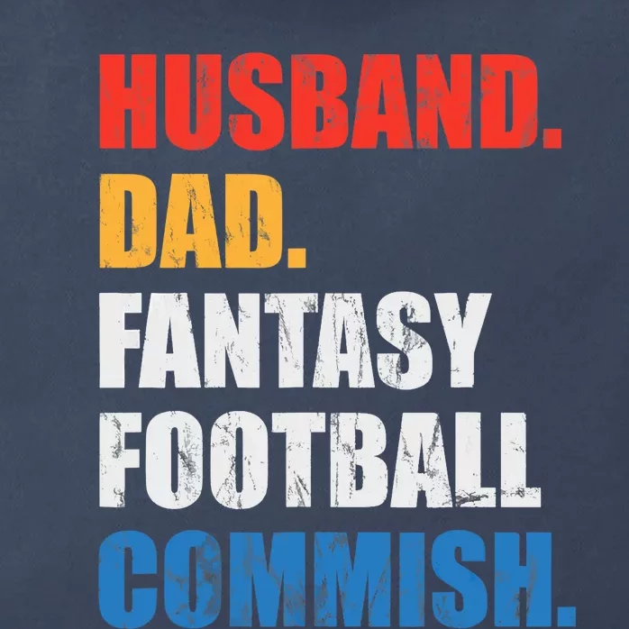 Husband Dad Fantasy Football Commish, Fantasy Commissioner Zip Tote Bag