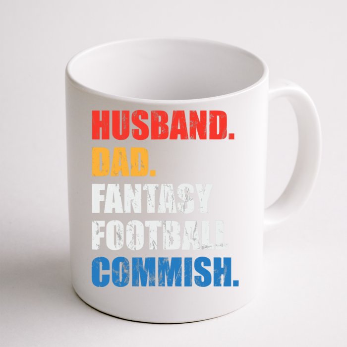 Husband Dad Fantasy Football Commish, Fantasy Commissioner Front & Back Coffee Mug