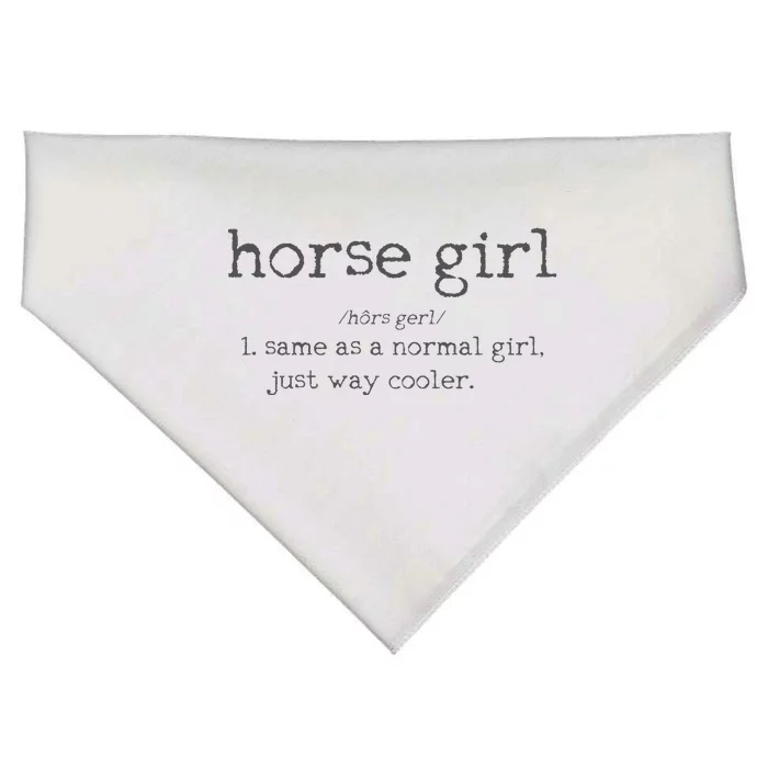 Horse Definition Funny Horseback Riding Rider Gift USA-Made Doggie Bandana