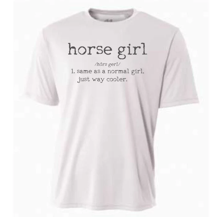 Horse Definition Funny Horseback Riding Rider Gift Cooling Performance Crew T-Shirt