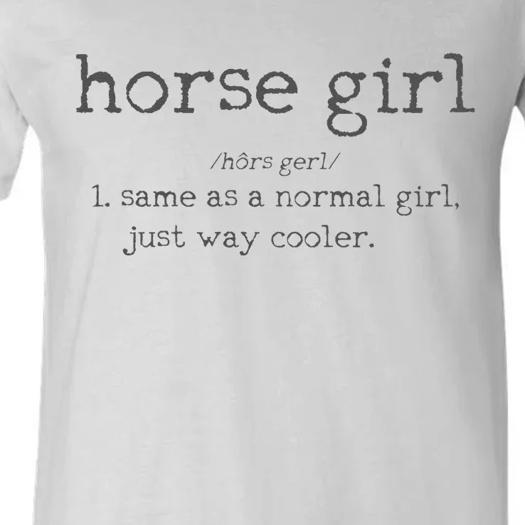 Horse Definition Funny Horseback Riding Rider Gift V-Neck T-Shirt