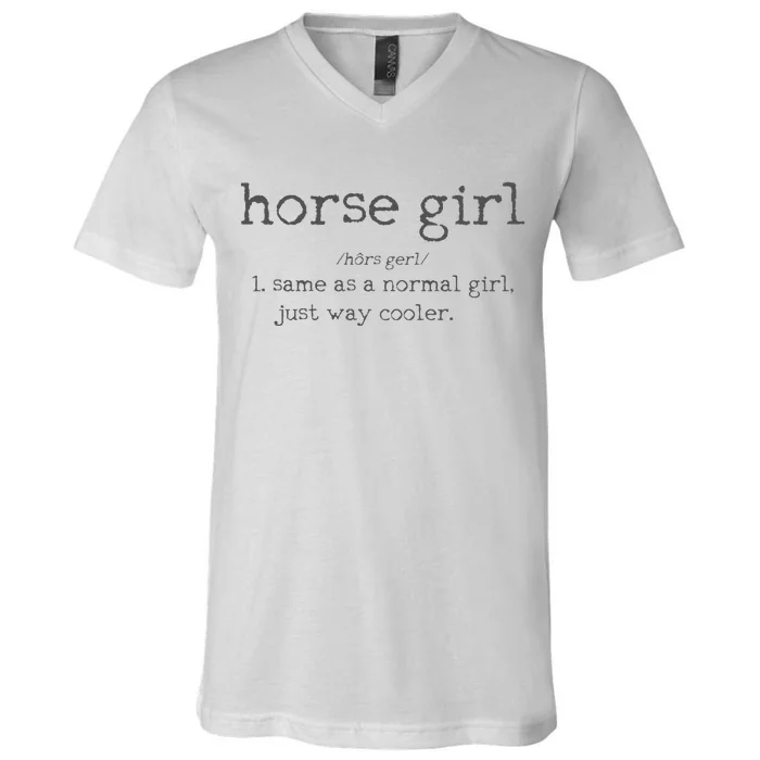 Horse Definition Funny Horseback Riding Rider Gift V-Neck T-Shirt