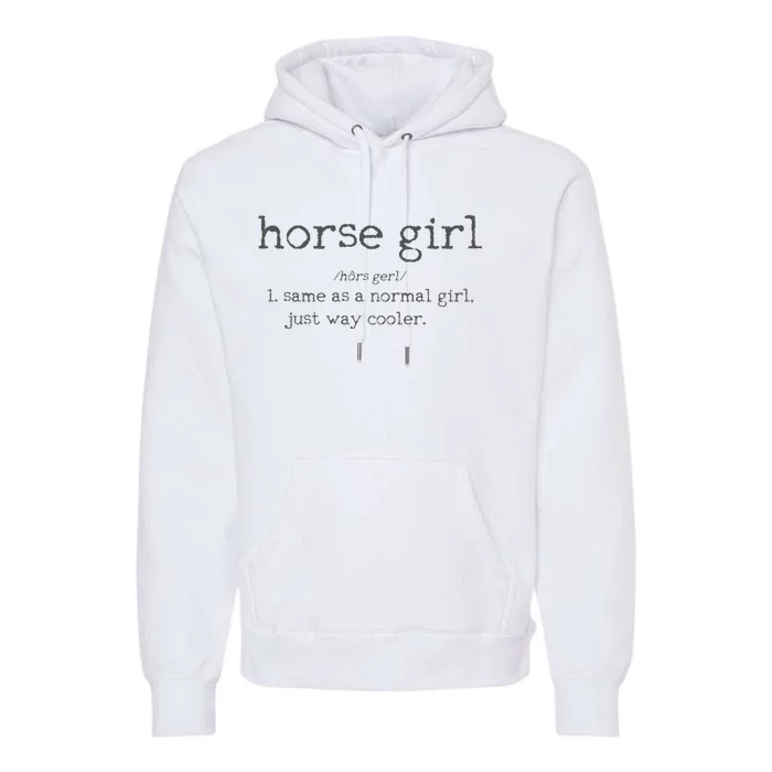 Horse Definition Funny Horseback Riding Rider Gift Premium Hoodie