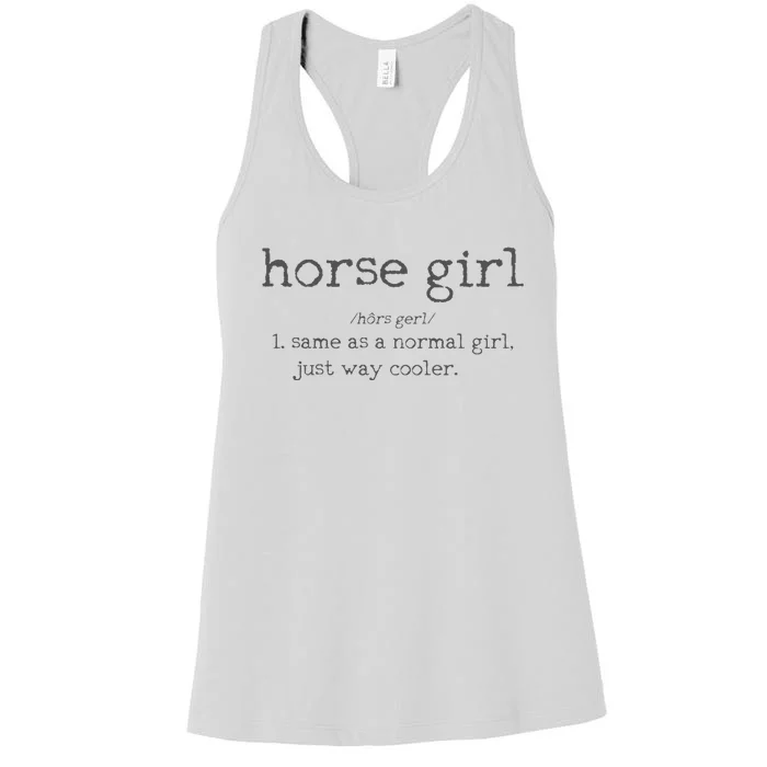 Horse Definition Funny Horseback Riding Rider Gift Women's Racerback Tank