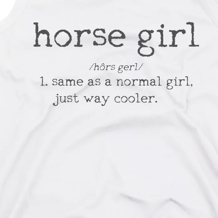 Horse Definition Funny Horseback Riding Rider Gift Tank Top