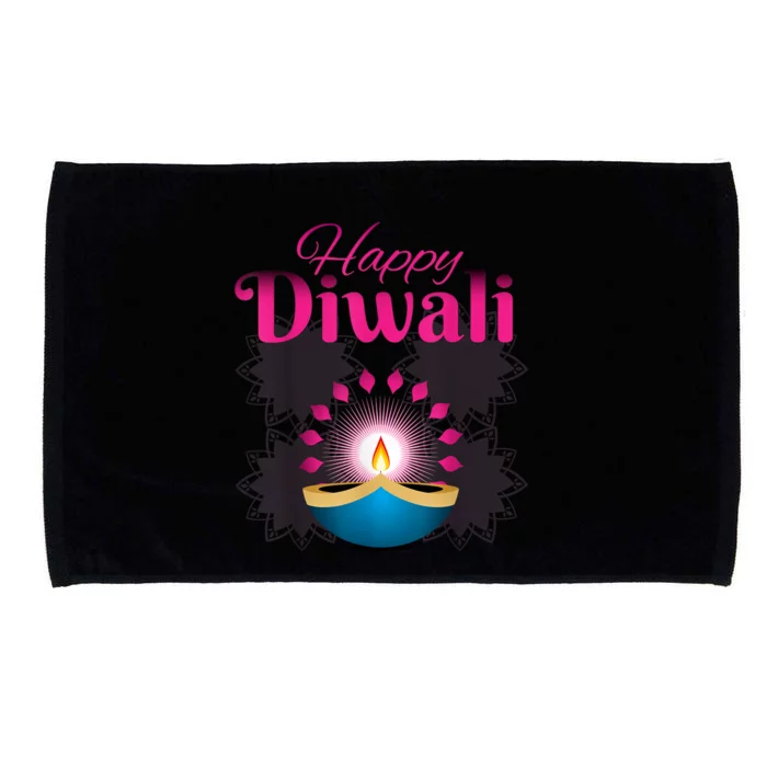 Happy Diwali Festival Of Lights New Year For Indian Hinduism Microfiber Hand Towel