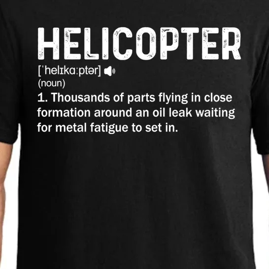 Helicopter Definition Funny Rotary Wing Legendary Pilot Great Gift Pajama Set