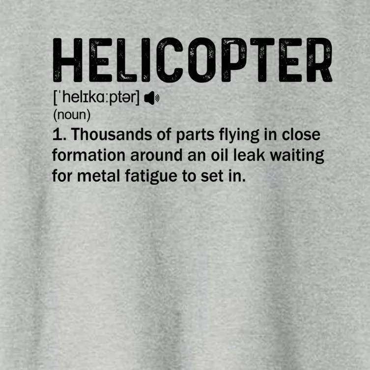 Helicopter Definition Funny Rotary Wing Legendary Pilot Great Gift Women's Crop Top Tee