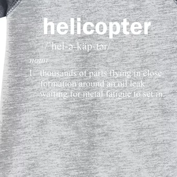 Helicopter Definition Funny Rotary Wing Pilot Gift Tee Infant Baby Jersey Bodysuit